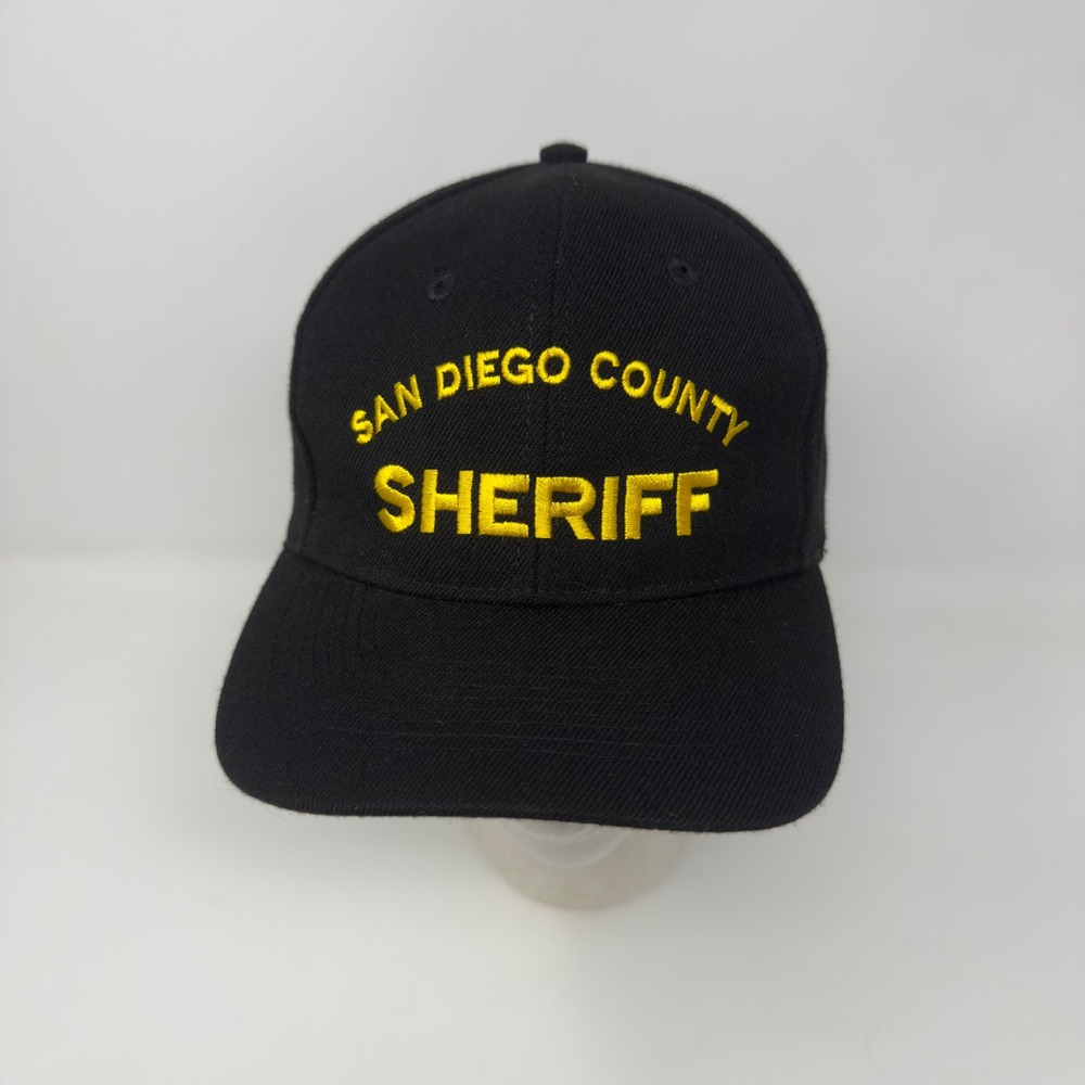 Otto San Diego County Sheriff Snapback Hat Black Yellow Wool Blend Cap *Read